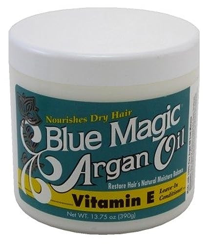 Blue Magic Argan Oil & Vitamin-E Leave-In 13.75 Ounce Jar (406.6Ml) (3 Pack)