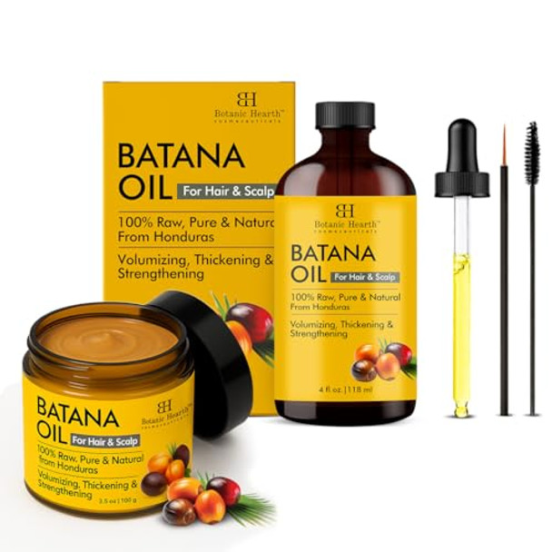 Botanic Hearth Batana Oil 4 Fl Oz With Batana Butter 3.5 Fl Oz Combo Set