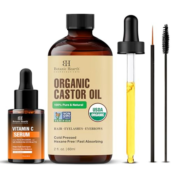 Botanic Hearth Vitamin C Face Serum 1Fl Oz And Castor Oil 2 Fl Oz