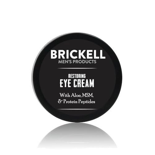 Brickell Men'S Restoring Under Eye Cream For Men Natural And Organic Anti Aging Eye Balm To Reduce Puffiness Wrinkles Dark Circles Crows Feet And Under Eye Bags 0.5 Ounce Unscented