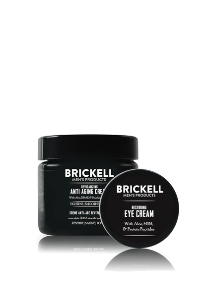 Brickell Men'S Ultimate Anti-Aging Routine Anti-Wrinkle Night Face Cream And Eye Cream To Reduce Puffiness Wrinkles Dark Circles Under Eye Bags Natural And Organic Unscented