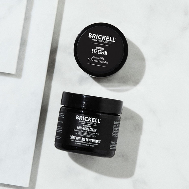 Brickell Men'S Ultimate Anti-Aging Routine Anti-Wrinkle Night Face Cream And Eye Cream To Reduce Puffiness Wrinkles Dark Circles Under Eye Bags Natural And Organic Unscented