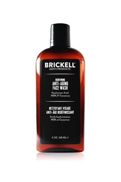 Brickell Men'S Redefining Anti-Aging Face Wash For Men Natural And Organic Foaming Gel Face Wash Firms & Plumps Skin To Reduce Signs Of Aging (Scented 4 Oz)