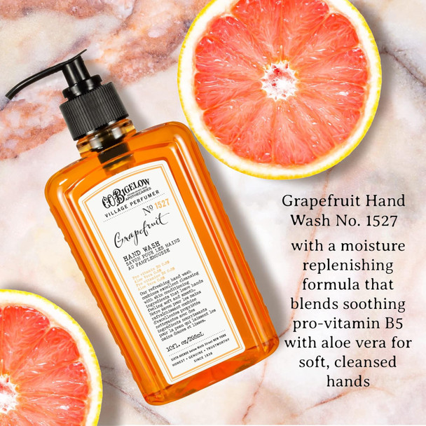 C. O. Bigelow Grapefruit Hand Wash Village Perfumer Liquid Hand Soap With Aloe Vera & B5 10 Fl Oz