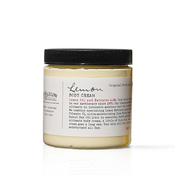 C.O. Bigelow Lemon Body Cream 8Oz Lotion For Dry Skin With Shea Butter & Lemon Extract Moisturizing Body Lotion And Hand Treatment