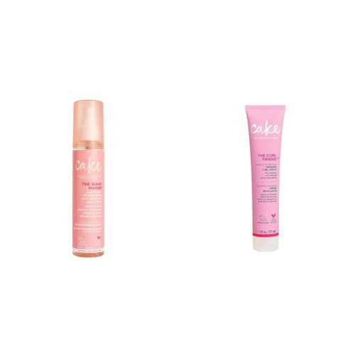 Cake Beauty Texturizing Beach Spray & Curl Defining Cream Bundle - 4 Ounce Beach Spray & Curl Enhancing Styling Products