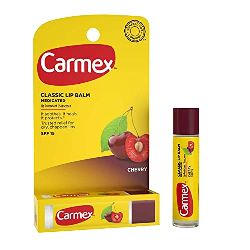 Carmex Cherry Flavor Moisturizing Lip Balm Stick Spf 15