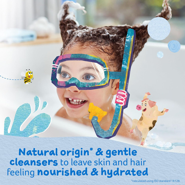 Childs Farm Kids Hair & Body Wash For Dry Sensitive Skin Blackberry & Organic Apple Gently Cleanses Vegan Cruelty- 8.4 Fl Oz