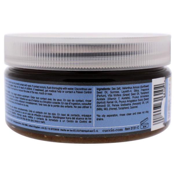 Cuccio Naturale Sea Salt Scrub - Extra Fine - Gently Exfoliates To Remove Dead Skin Cells - Leaves Skin Supple Radiant And Youthful Looking - Paraben And Cruelty - Pomegranate And Fig - 8 Oz