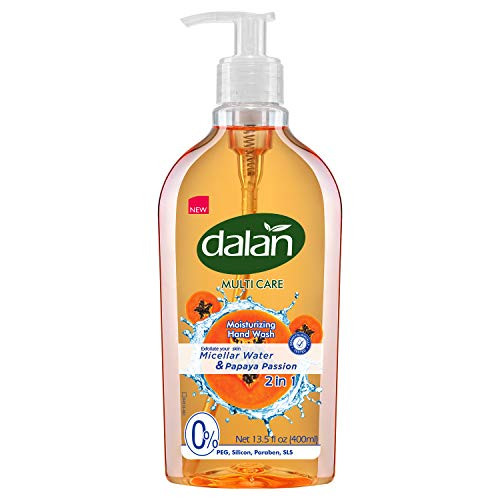 Dalan Papaya Passion Multicare Ultra Moisturizing Liquid Hand Soap For Normal And Dry Hands Fresh Clean And Soft Feeling (13.5 Fl Oz / 400 Ml (Pack Of 3))