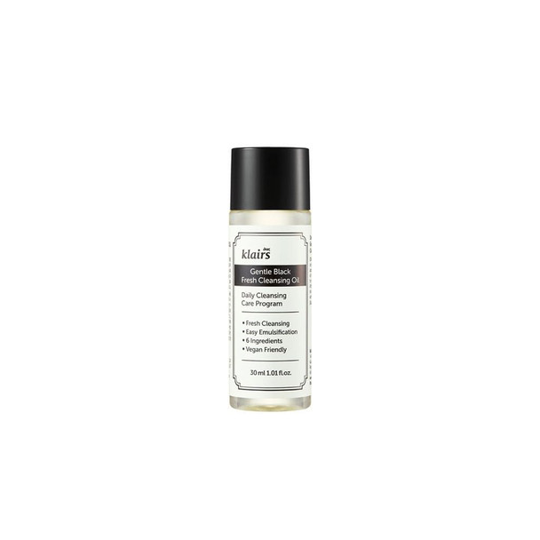 Dearklairs] Gentle Black Fresh Cleansing Oil A Light And Spreadable Texture Only 6 Ingredients For Oily Sensitive Skin Vegan Korean Skincare (5.07 Fl Oz)