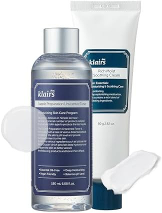 Dearklairs Unscented Toner + Soothing Cream Set Trouble Soothing K-Beauty Skincare Routine
