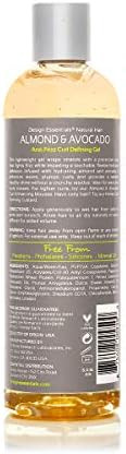 Design Essentials Natural Almond & Avocado Anti-Frizz Curl Defining Gel White 12 Fl Oz