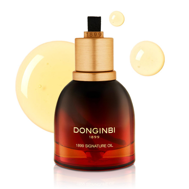 Donginbi 1899 Signature Oil - Skin Barrier Repair & Firming Face Oil For Women Jojoba Seed Oil & Sweet Almond Oil For Sensitive Skin Korean Red Ginseng Skin Care 0.88 Floz / 25Ml
