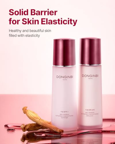 Donginbi Red Ginseng Activating Concentrated Softner - Vegan Firming & Skin Barrier Repair Toner For Face Korean Ginseng Skin Care S For Women 2.36 Floz