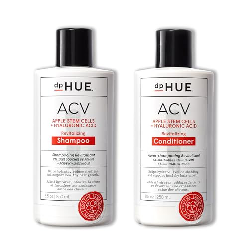 Dphue Acv Revitalizing Shampoo + Conditioner - Supports Healthy Hair Growth - With Apple Cider Vinegar & Hyaluronic Acid - Vegan & Color Safe 8.5 Oz Each