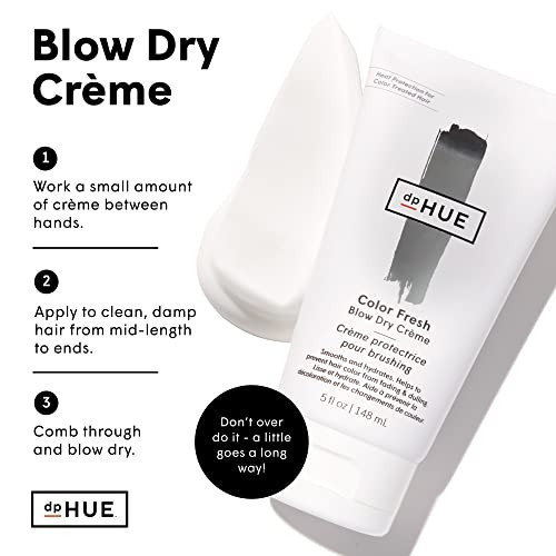 Dphue Color Fresh Blow Dry Creme - 5 Oz - Hydrates Adds Shine & Protects Against Heat Damage - With Argan Oil & Shea Butter - For All Hair Types - Color Safe