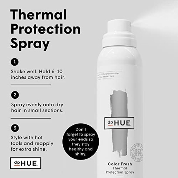 Dphue Color Fresh Thermal Protection Spray - 5 Oz - Protects Hair From High Heat Fights Frizz & Adds Shine - For All Hair Types - Color Safe