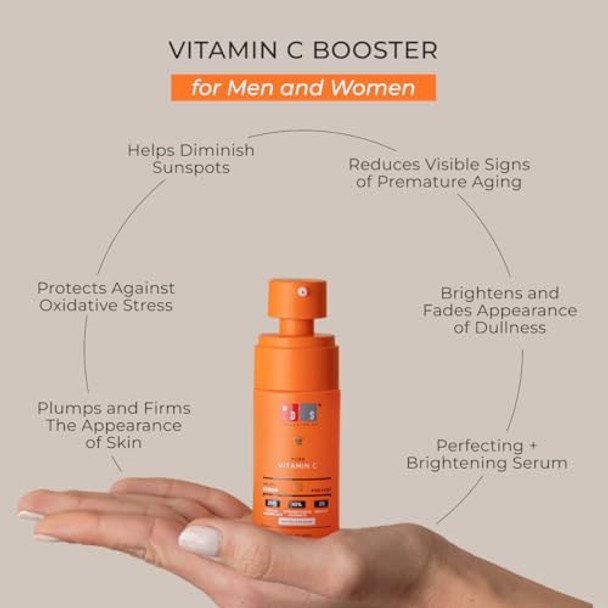 Ds Labs 35% Vitamin C Brightening Serum 30Ml – Radiance Hydration With Vitamin E & Squalane Supports Smoother More Even Looking Skin Vegan Fragrance- Paraben-
