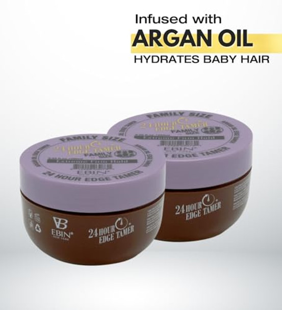 Ebin York Edge Control Gel – 24 Hour Edge Tamer Extreme Firm Hold Flake- Humidity-Resistant Styling For All Hair Types – Long-Lasting Humidity-Resistant Finish – Set (2 Pack)