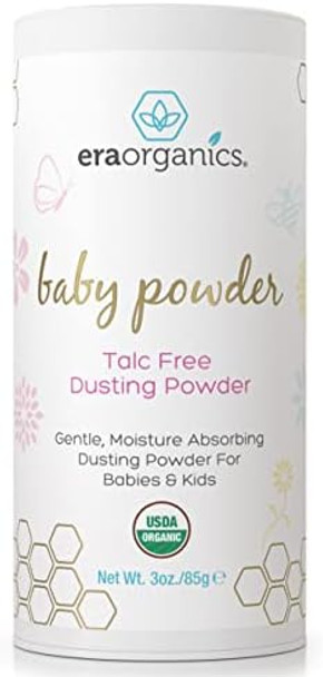 Era Organics Organic Baby Powder & Diaper Balm – Usda Organic Talc- Baby Powder & Diaper Ointment For Dry Sensitive Skin - All Natural To Help Excess Moisture Rash Or Chafing