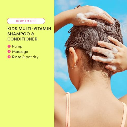 Evereden Kids Shampoo And Conditioner 2 In 1 Kids Body Wash Set And Lotion Gentle And Clean Skin Care Non-Toxic Ingredients Cool Peach Scent