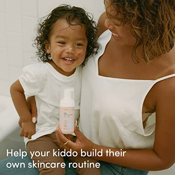 Evereden Kids Face Wash: Cool Peach 3.4 Fl Oz. Cute Terry Spa & Makeup Headband Gentle Kids Skin Care Non-Toxic And Safe Ingredients For Sensitive Skin Multi-Vitamin Skin Care For Kids