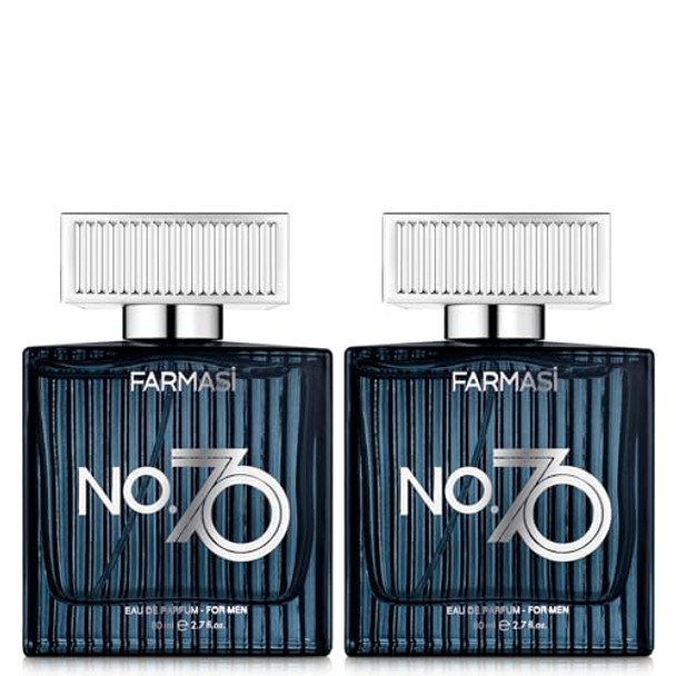 Farmasi 2-Pack No.70 Eau De Parfum Men - Distinctive Scent Sophisticated Fragrance Long Lasting Luxury Cologne Bold Aroma Signature Perfume Masculine Essence Day Night Wear