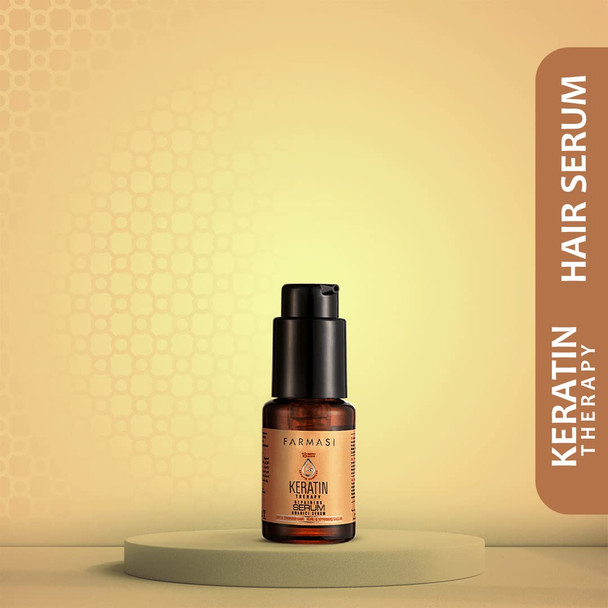 Farmasi Keratin Therapy Repairing Serum For Dry Damaged Hair 30Ml / 1Floz – Intensive Hair Strengthening And Smoothing Treatment – Frizz Control & Shine Boost With Keratin Protein – Nourishing Serum