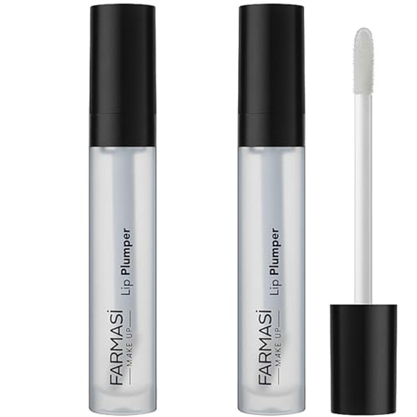 Farmasi 2-Pack Make Up Liquid Lip Plumper - Volumizing Comfortable Wear Glossy Finish Hydrating Fuller Lips Makeup Essential Versatile Lip Product