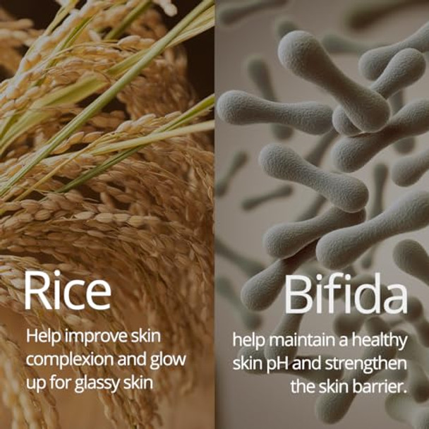 Farmstay Rice & Bifida Premium Rolling Eye Serum With Niacinamide Dark Spot Remover Correcting Cooling & Soothing Eye Cream For Puffy For Women & Men Korean Skin Care 0.84 Fl. Oz.