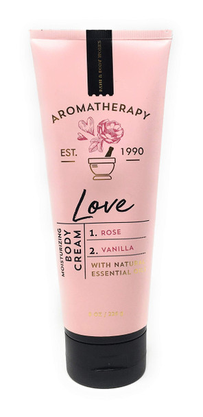 Bath and Body Works Aromatherapy LOVE - ROSE + VANILLA Body Cream 8 Ounce