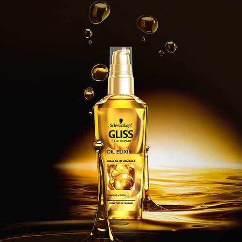 Gliss - Daily Elixir Oil - Nutrition And Shine Hair Oil - 3 Units Of 75Ml - Schwarzkopf
