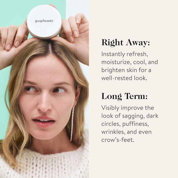 Goop Beauty Eye Masks For Puffy Eyes Under Eye Patches For Dark Circles Veocel Lyocell Masks In Niacinamid Serum Improves Crows Feet Fine Lines & Wrinkles Paraben & Silicone 30-Pack
