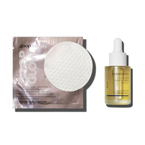 Goop Beauty Glowing Skin Kit 4-Pack Of Glycolic Acid Peel Pads 1 Fl Oz Of Hydrating Face Oil