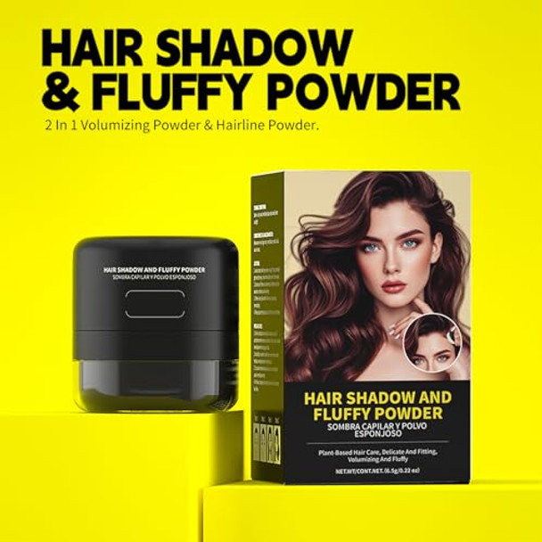 Gowwim Volumizing Powder Long-Lasting Voluminous Styling All-Day Fluffy Hair And A Perfect Hairline Oil-Controlling And Gentle Suitable For All Hair Types Black 6.5G