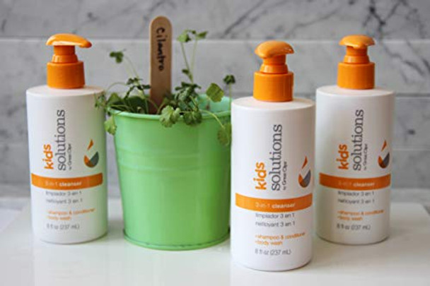 Great Clips Solutions Kids 3-In-1 Cleanser 8Oz All-In-One Shampoo Conditioner & Body Wash For Kids Recommended For Children Ages 4-10