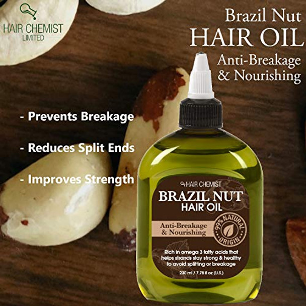 Hair Chemist 99% Natural Hair Oil - Brazil Nut 7.1 Oz.