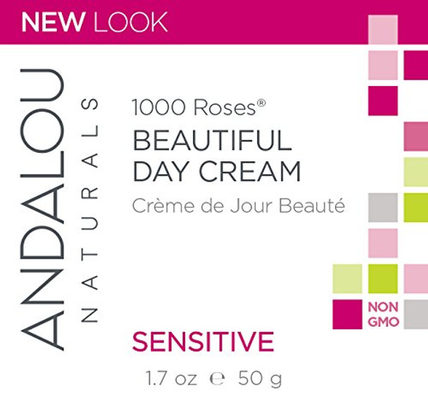 Andalou Naturals 1000 Roses Beautiful Day Cream, 1.7 Ounce