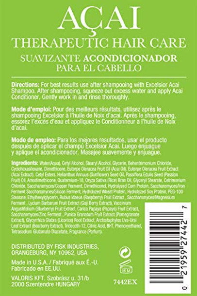 Excelsior Therapeutic Hair Care Acai Strengthening Conditioner 33.8 Oz. (Pack Of 3)
