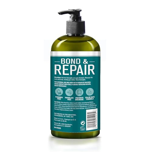 Hair Chemist Bond & Repair Argan Shampoo 33.8 Oz - Repairs Nourishes And Moisturizes Protects From Further Hair Damage - Paraben Safe For Color Treated Hair