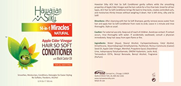 Hawaiian Silky Hawaiian Silky 14-In-1 Miracles Hair So Soft Conditioner With Black Castor Oil 12 Fluid Ounce White 12 Fl Ounce