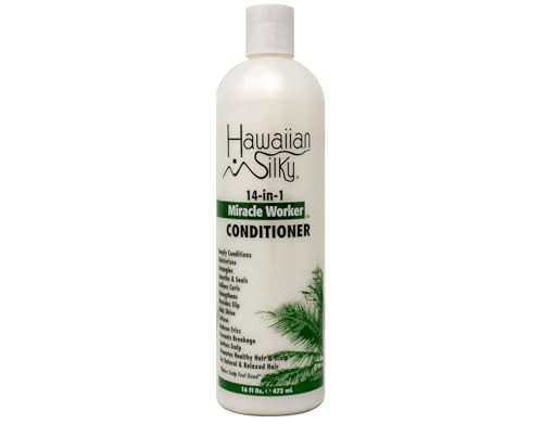 Hawaiian Silky Miracle Worker 14-In-1 Shampoo & Conditioner Bundle Hydrating & Strengthening Hair Care Set 16 Fl Oz Each