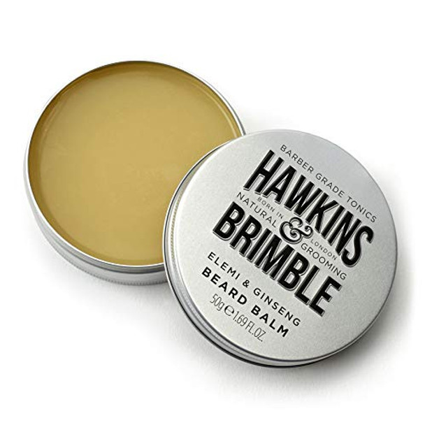 Hawkins & Brimble Beard Balm 50G - Conditioning & Styling Balm For Softening Smoothing And Supporting Beard Growth With Elemi And Ginseng In The Signature Scent.