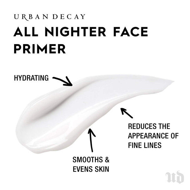 Urban Decay All Nighter Longwear Face Primer - Lightweight, Long-Lasting Formula - Locks Foundation in Place, Smooths & Hydrates Skin - 1.0 fl oz