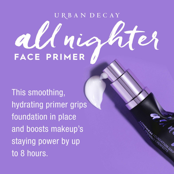 Urban Decay All Nighter Longwear Face Primer - Lightweight, Long-Lasting Formula - Locks Foundation in Place, Smooths & Hydrates Skin - 1.0 fl oz