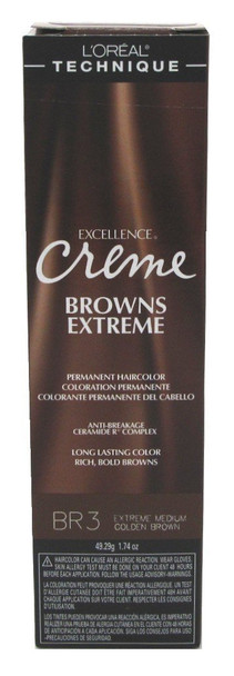 L'oreal Excellence Creme Extreme Browns #Br-3 Med Golden Brown