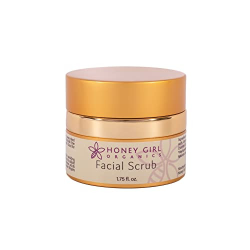 Honey Girl Organics Facial Scrub Moisturizing & Exfoliating Fights Acne Fine Lines & Wrinkles 100% Natural Honey & Sugar Face Scrub Made In Hawaii (1.75Oz)