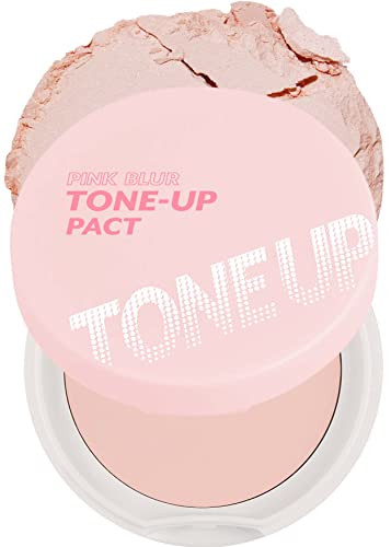 I'M Meme Compact - Tone-Up Pact 0.35 Oz + Palette - Afternoon Tea Blusher Blossom Tea Blended 0.4Oz Bundle