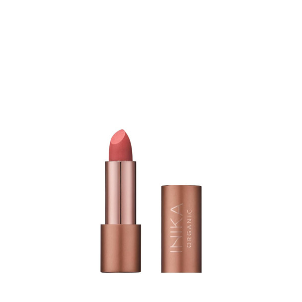 Inika Organic Lipstick Non-Toxic Vegan And Cruelty- Makeup Enriched With Jojoba Oil Moisturizing Shea Butter And Long-Lasting Pigment Poppy